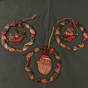 Set of 3 Vintage 1990’s RUSS Heirloom Collection Ornaments